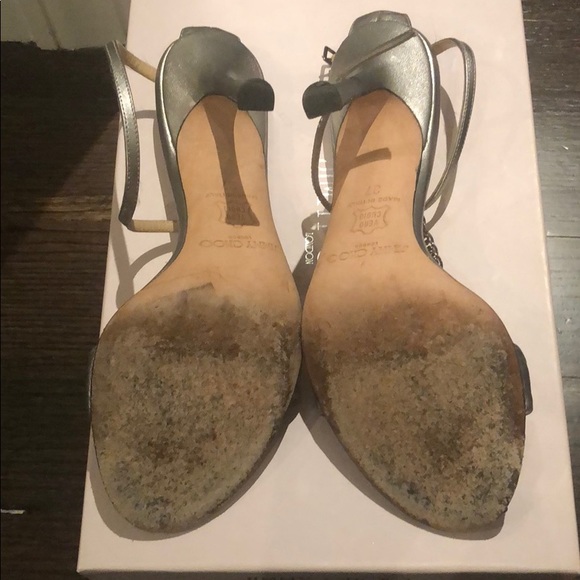 Worn jimmy choo jeweled sandal. - Picture 2 of 4